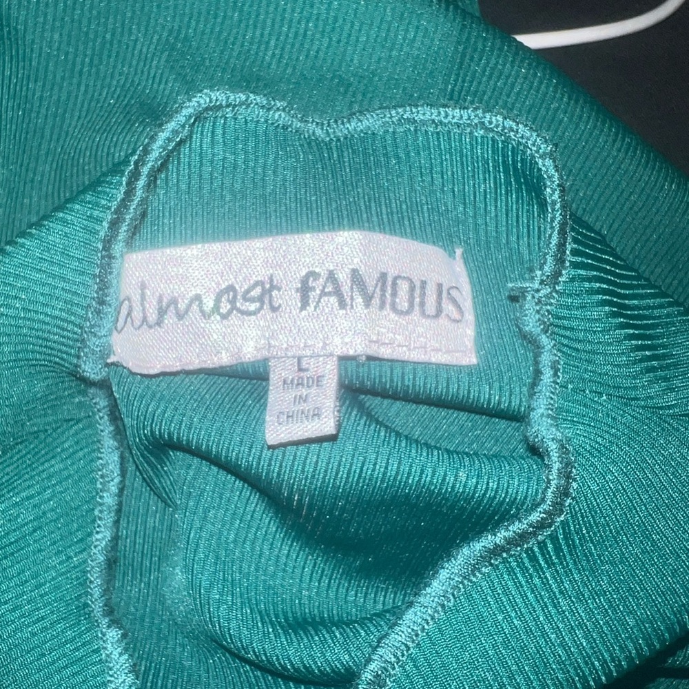 Almost Famous Green Ruched Bodycon Mini Dress - Picture 4 of 4